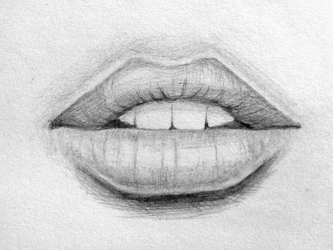 Как нарисовать губы карандашом? Шаг 10. Карандашные портреты - Fenlin.ru 