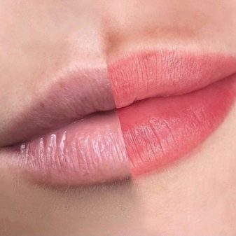 Перманентный макияж губ с растушевкой - фото