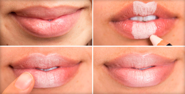 Как правильно красить губы карандашом 