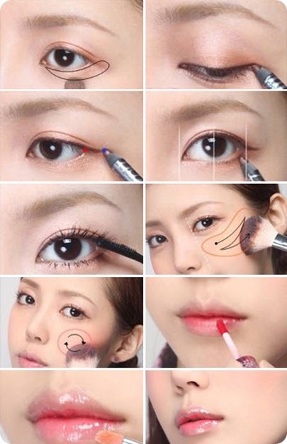 Корейский макияж пошаговые фото 