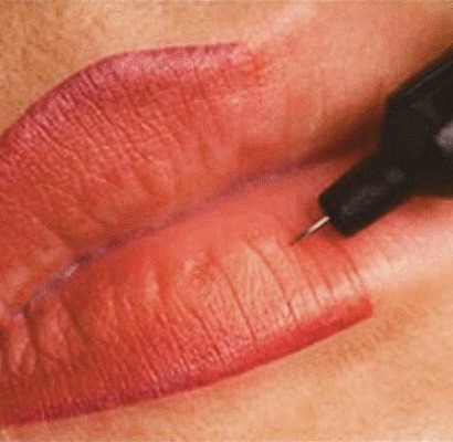 Татуаж губ с матированием: натуральный цвет губ, 3D, Миасс, карамель, фото. 