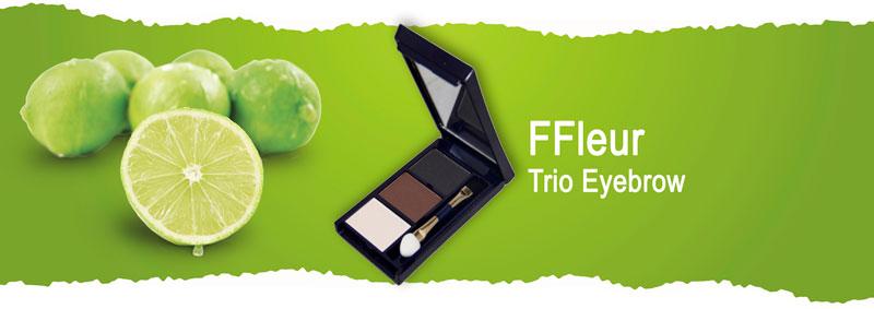 Компактные тройные тени для век FFleur Trio Eyebrow